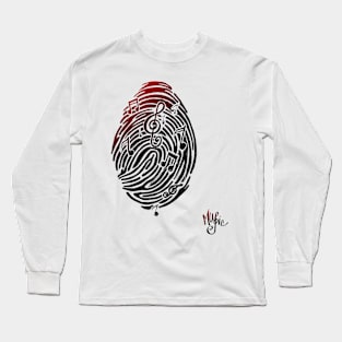 Musical Fingerprint Long Sleeve T-Shirt